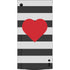 Black And White Striped Heart XBox Series X Digital Edition Console Skin